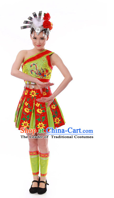 Chinese Folk Miao Dance Costume Wholesale Clothing Group Dance Costumes Dancewear Supply for Woman