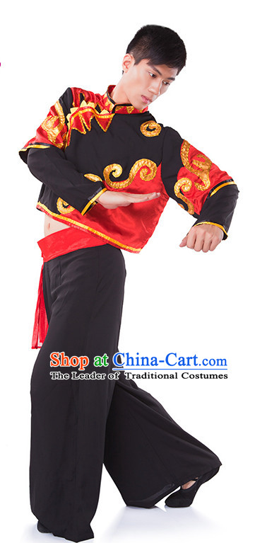 Chinese Folk Dance Costume Wholesale Clothing Group Dance Costumes Dancewear Supply for Men