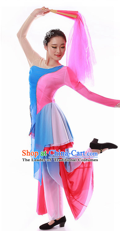 Chinese Fan Ethnic Clothes Costume Wholesale Clothing Group Dance Costumes Dancewear Supply for Girls