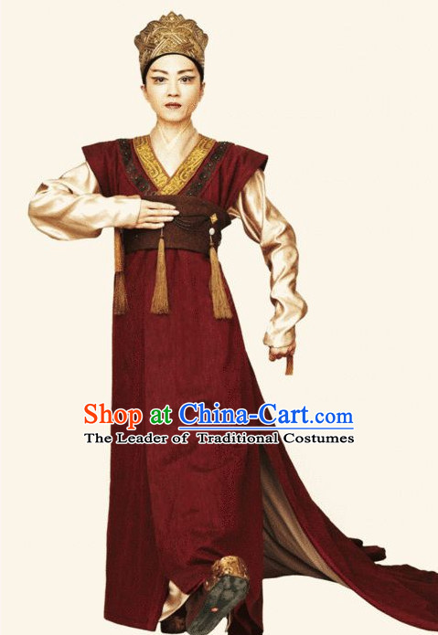 Chinese Shang Dynasty Wu Ding Emperor Costumes Chinese King Costume