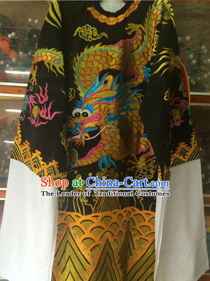 Chinese Opera Dragon Robe Costume Traditions Culture Dress Masquerade Costumes Kimono Chinese Beijing Clothing for Men