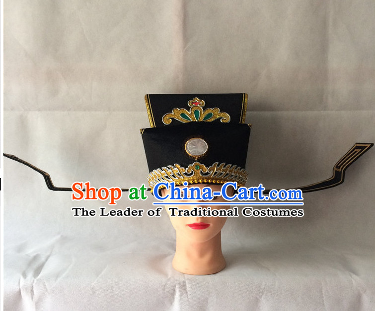 Chinese Traditional Opera Official Black Hat