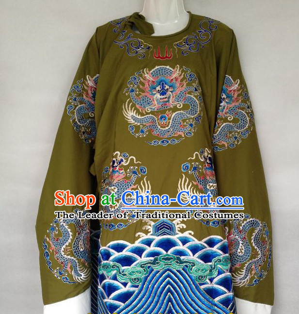 Chinese Opera Classic Dragon Embroidered Robe Official Costumes Chinese Costume Dress Wear Outfits Suits for Men
