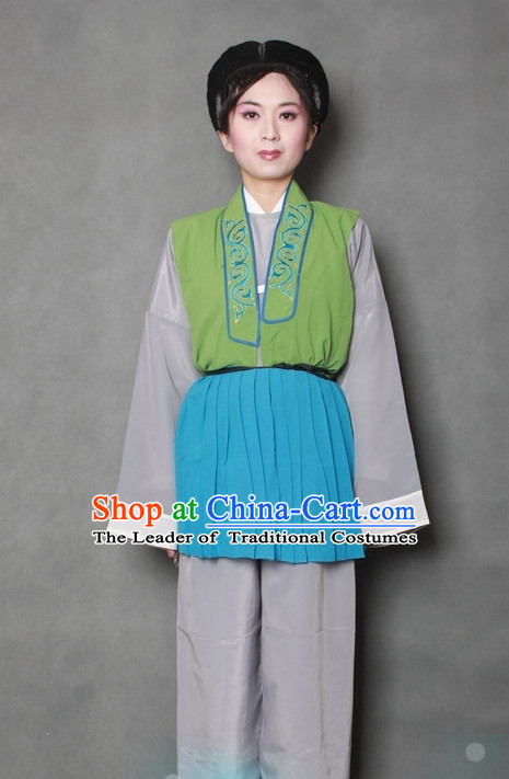 Chinese Opera Classic Housewife Waitress Costume Dress Wear Outfits Suits for Women