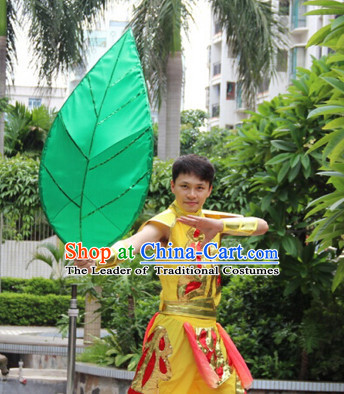 Giant Chinese Dance Apparel Flower Props Folk Dancing Prop Leaf Decoration