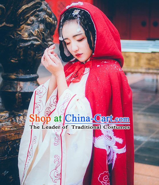 Asian Fashion Chinese Ancient Mantle Cape Clothes Costume China online Shopping Traditional Costumes Dress Wholesale Culture Clothing and Hair Jewelry for Women