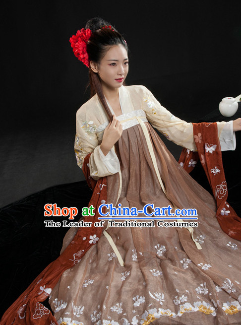 Asian Fashion Chinese Ancient Tang Dynasty Beauty Clothes Costume China online Shopping Traditional Costumes Dress Wholesale Culture Clothing and Hair Accessories for Women