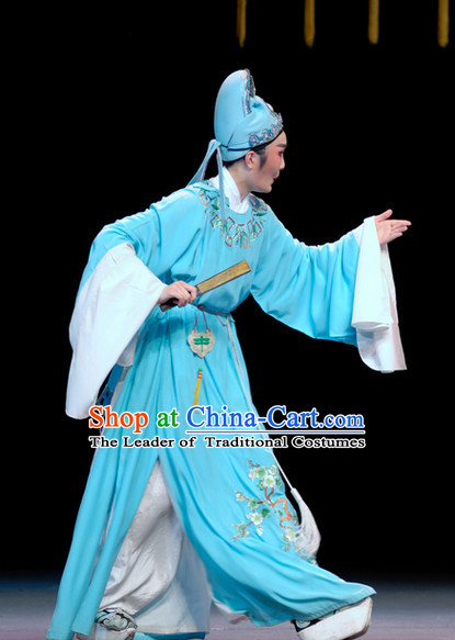 Chinese Opera Scholar Costumes and Headwear for Men