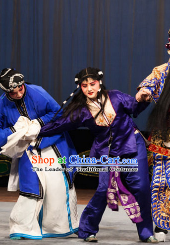 Ancient Chinese Asian Peking Opera Costumes Kids Costume Complete Set