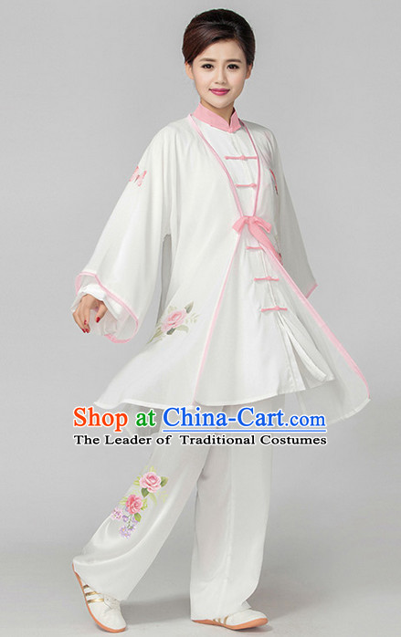 Top Embroidered Tai Chi Chuan Uniform Taekwondo Karate Outfit Aikido Wing Chun Kungfu Wing Tsun Boys Martial Arts Supplies Clothing and Mantle