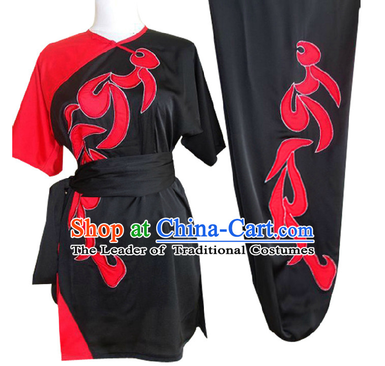 Top Short Sleeves Embroidered Wing Chun Uniform Martial Arts Supplies Supply Karate Gear Tai Chi Uniforms Clothing for Women and Girls