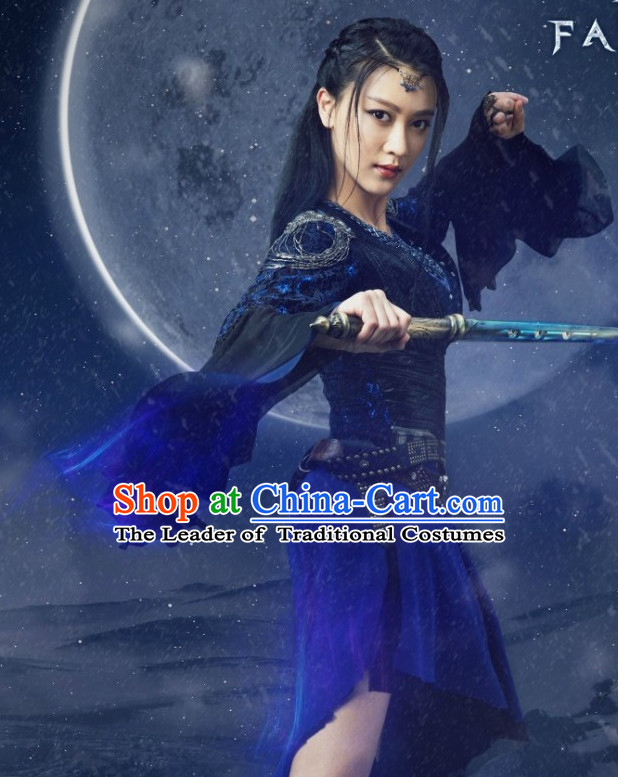 Chinese Style Swordswoman Knight Cosplay Costumes