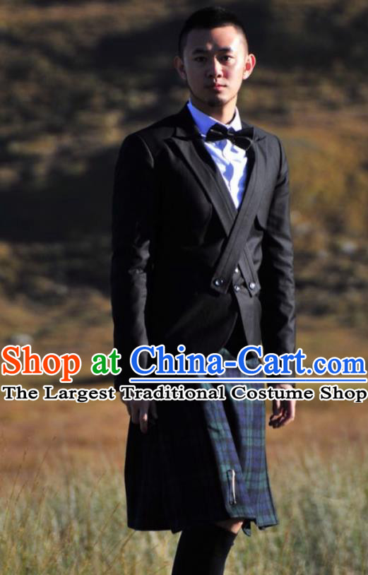 Traditional Scottish Skirt Skirts Dress British National Costumes Complete Set for Men