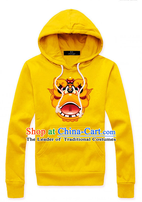 Special Design Lion Dancer Dragon Dancer Hoodie Uniform Costumes Dance Costume Outfits and Head Bands Complete Set for Men or Women