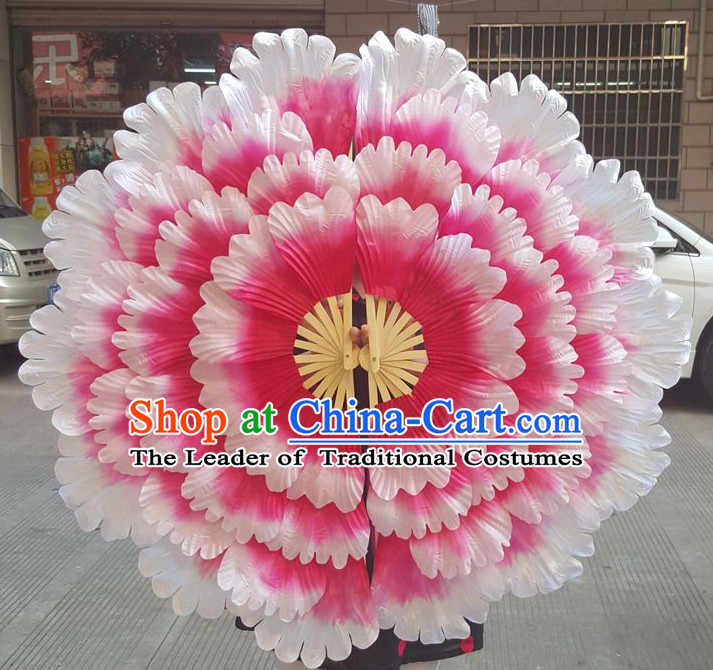 Traditional Large Peony Flower Dance Hands Fan Hand Fan Stage Performance Parade Korean Japanese Chinese Fan