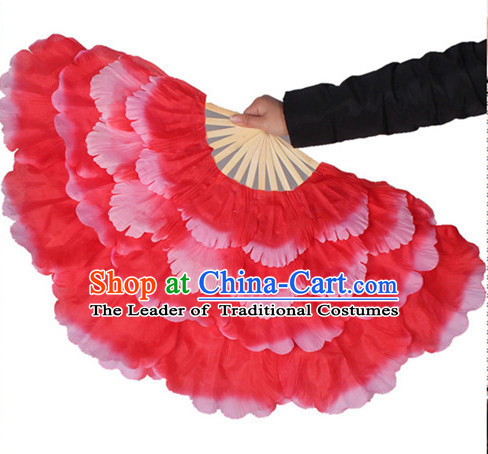 Traditional Red Peony Flower Dance Hands Fan Hand Fan Stage Performance Parade Korean Japanese Chinese Fan