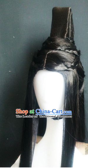 Ancient Chinese Male Wigs Toupee Wigs Human Hair Wig Hair Extensions Sisters Weave Cosplay Wigs Lace Hair Pieces and Accessories for Men
