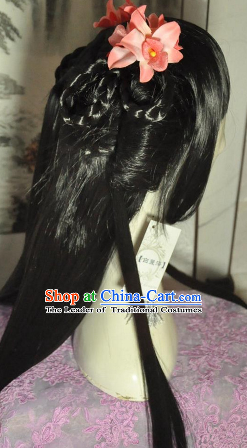 Chinese Princess Long Wig Hair Extensions Real Wigs Toupee Full Lace Front Wigs Weave Pieces for Women