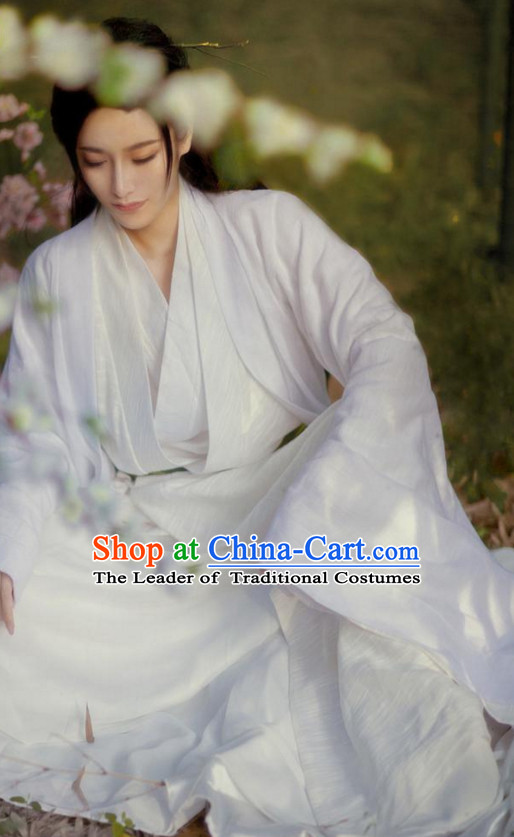 Traditional Chinese Poet Dress Costume Complete Set for Men