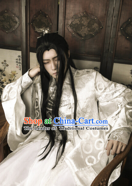 Ancient Chinese Style Weave Long Wigs for Men