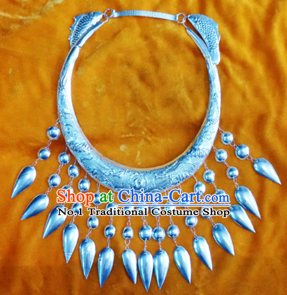 Traditional China Silver Miao Necklace
