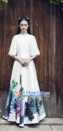 China Minguo Time Lady Mandarin Dresses Complete Set for Women