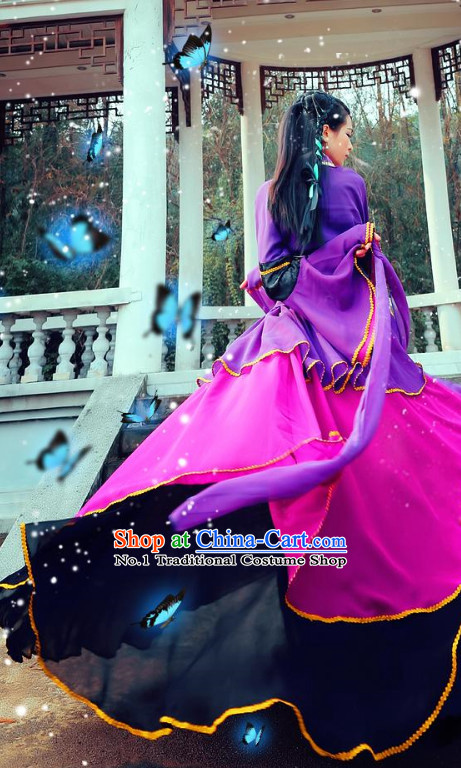 Asian Purple Princess Hanfu Costumes