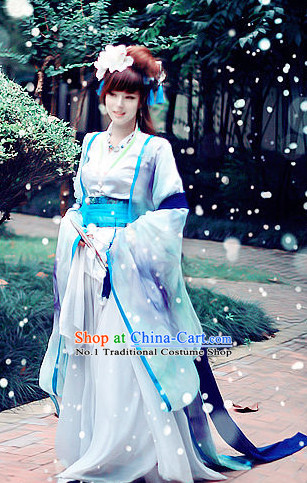 Romantic Blue Goddess Costumes