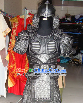 Chinese Superhero TV Play Armor Costumes and Helmet