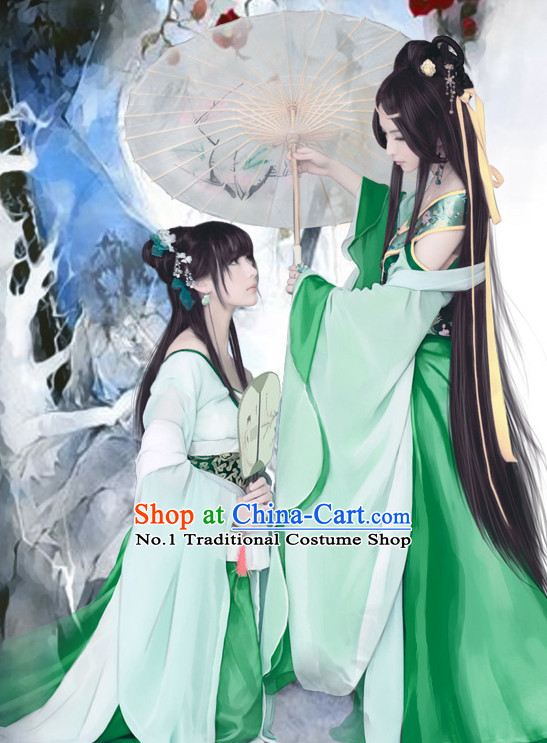 Asian China Fan Dancing Costumes and Accessories