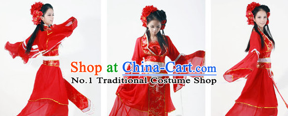 Lucky Red Classical Dancing Costumes for Girls