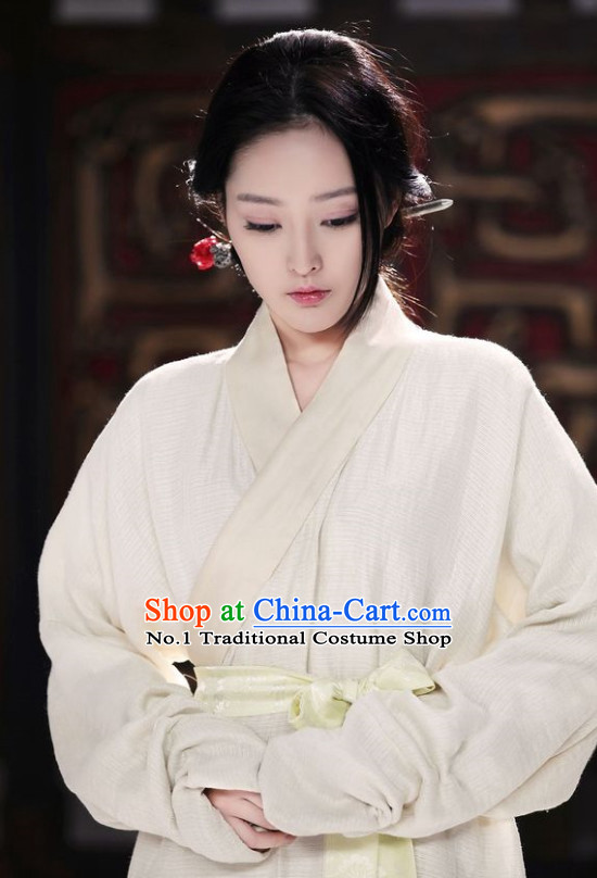Chinese Classical Hanfu Suit and Belt for Women