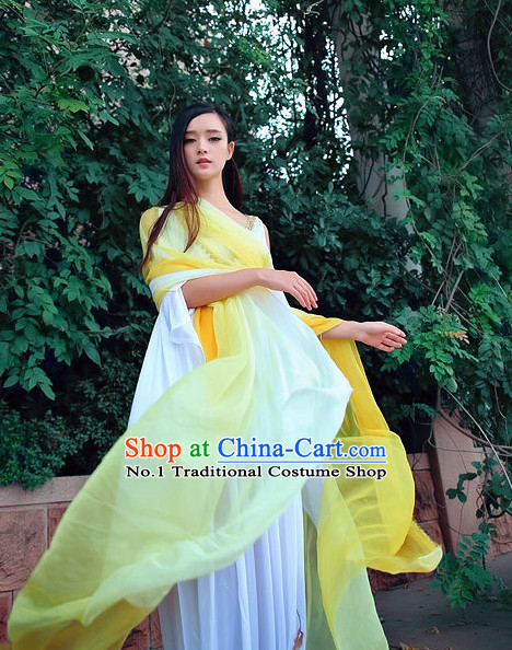 China Yellow Classical Dance Costumes