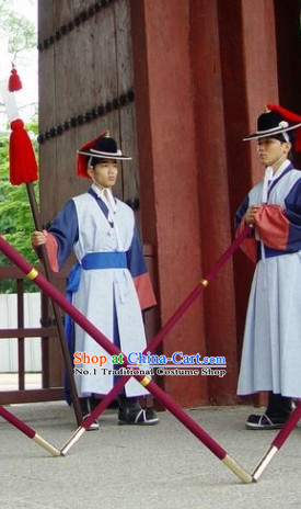 Korean Traditional Guard Dress and Hat for Men