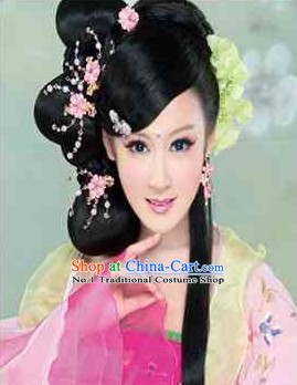 China Traditional Black Wig and Hair Accessories