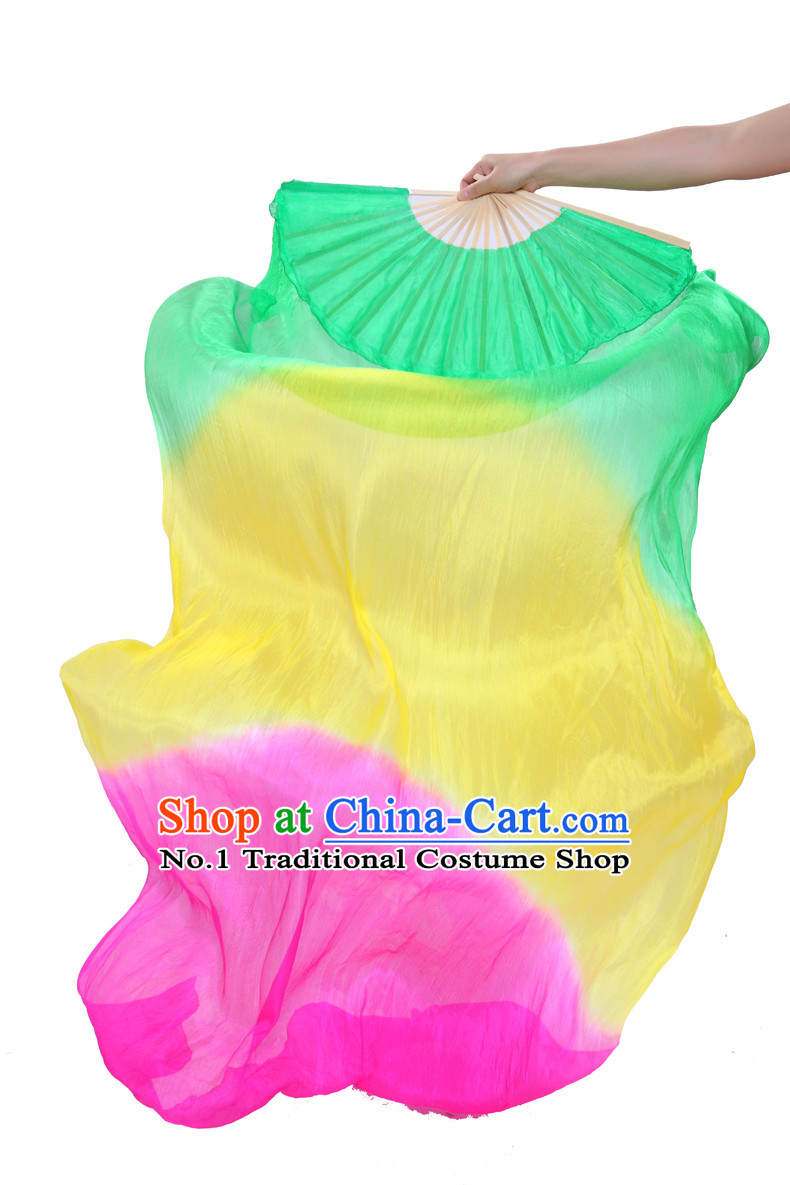 71 Inches Chinese Silk Hands Fan for Sale