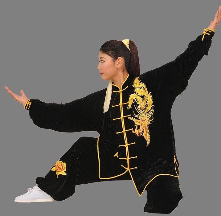 Top Phoenix Embroidered Tai Chi Competition Championship Suit