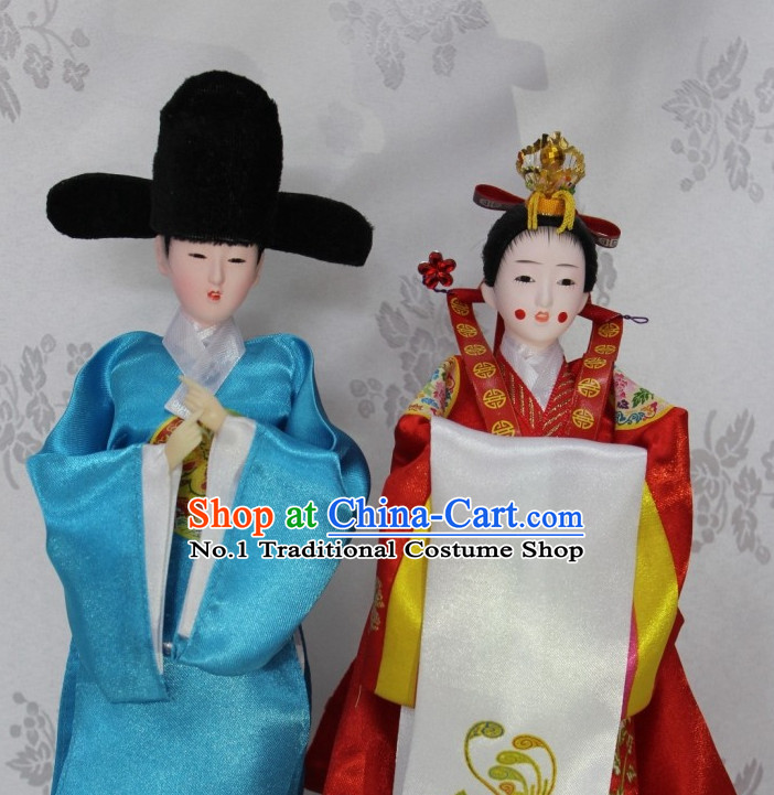 Korean Traditional Wedding Couple Statues Arts