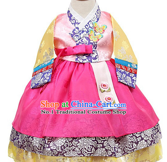 Korean Princess Traditional Birthday Hanbok Clothing Kids Clothes Designer Clothes Complete Set