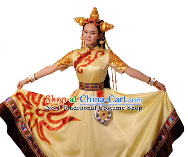 China Shop Chinese Tibetan Dance Costumes Dancewear Complete Set for Women