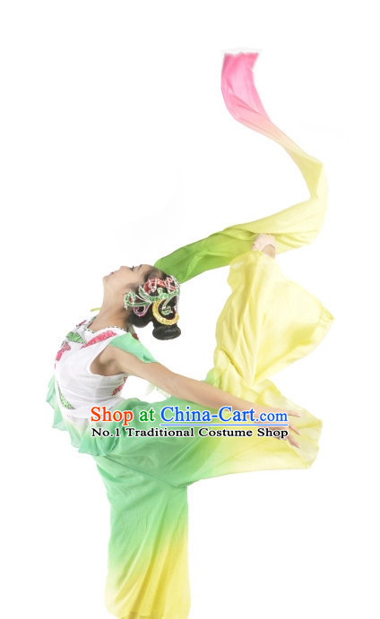 China Fan Dance Costumes Ballerina Costume Burlesque Costumes Salsa Costumes,