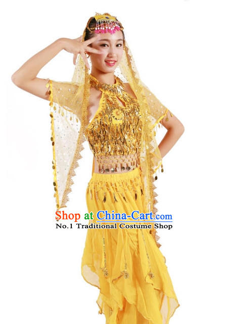 Custom Made Chinese Indian Group Dance Costumes for Teenagers