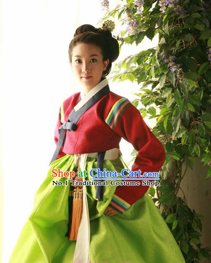 Korean Women Fashion Traditional Hanbok Wedding Dresses Complete Set