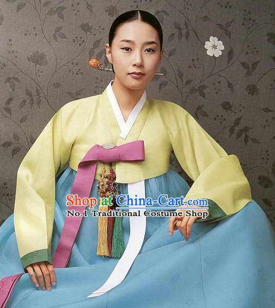 Top Korean Traditional Hanbok National Costumes Complete Set for Girls