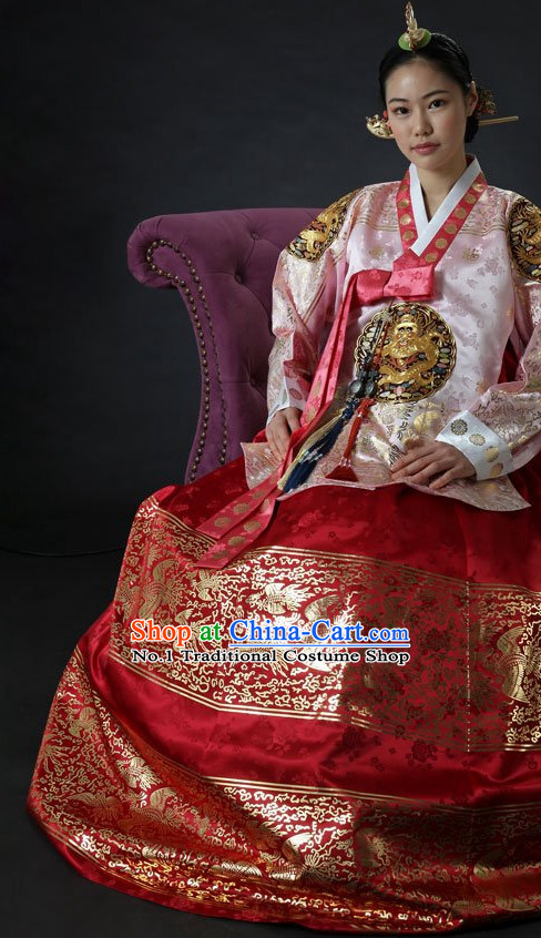 Top Korean Dangui Imperial Royal Hanbok Clothing for Women