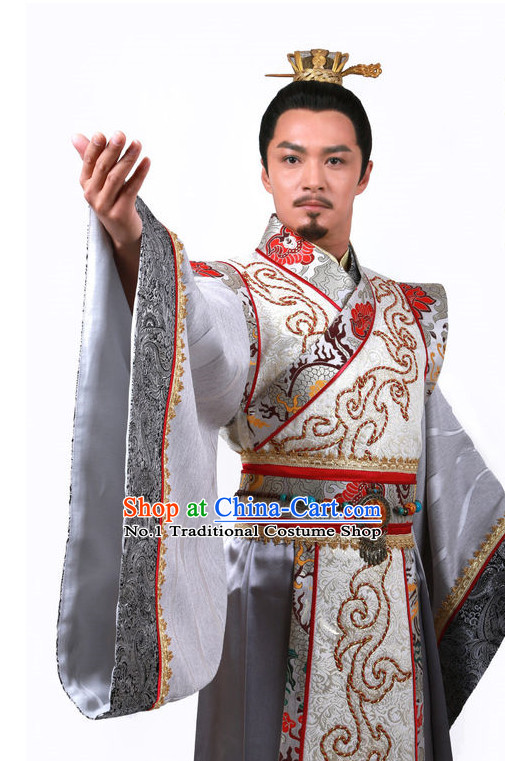 Chinese Emperor Costume Asia fashion China Civilization and Crown Complete Set