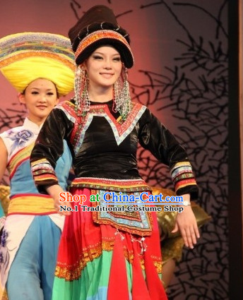 Oriental Clothing Chinese Ethnic Dance Costumes and Headdresses Cheap Dance Costumes online