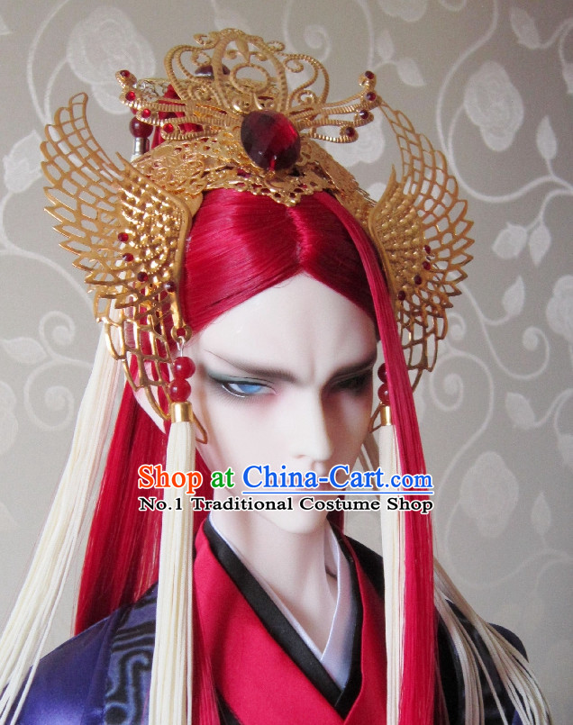 Asia Fashion Chinese Emperor Gold Hair Accessories Headbands Hair Jewelry