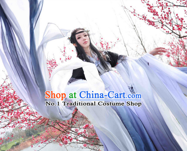 Chinese Classical Dancing Costume and Hairpins Complete Set
