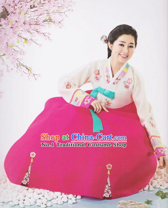 Korean Wife Traditional Dresses Hanbok Clothes Complete Set